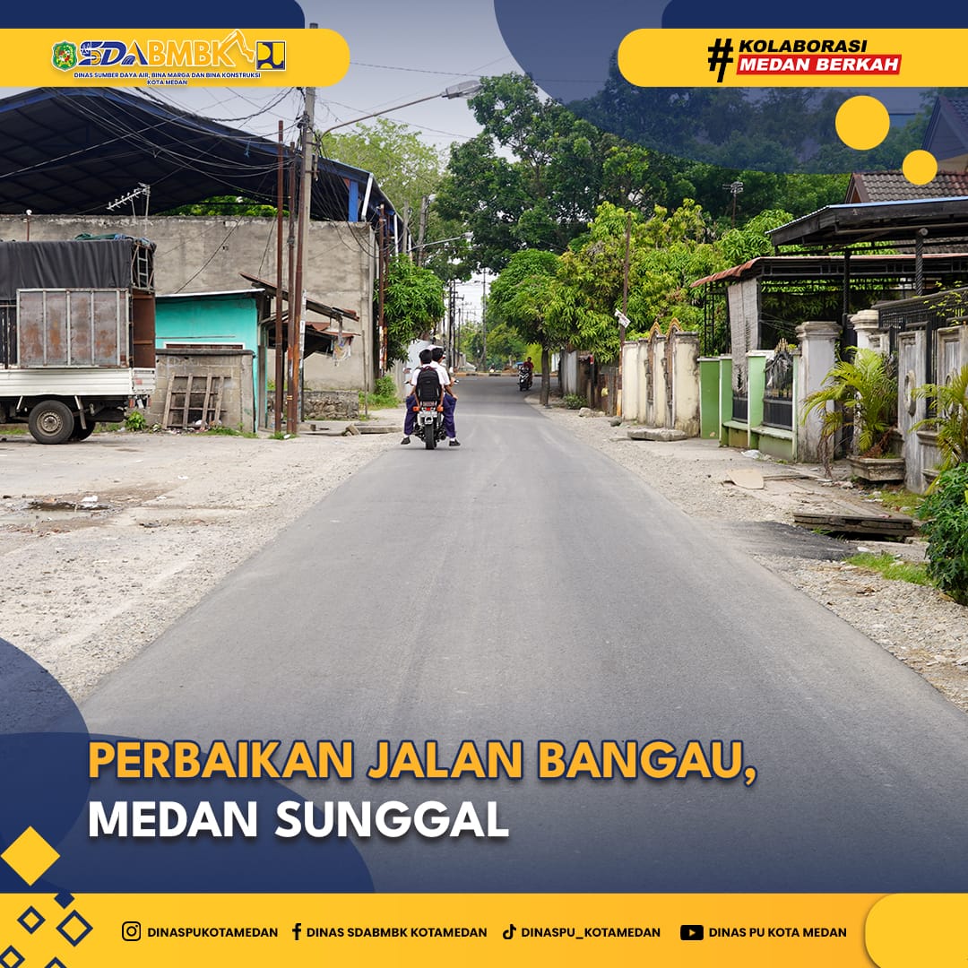 Perbaikan Jalan Bangau, Medan Sunggal 